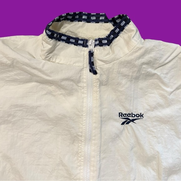 White 90s Reebok Windbreaker - Picture 3 of 5